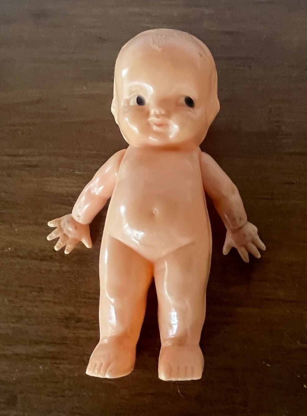 Vintage Hard Plastic Baby Doll 6 Inch Jointed Sleep Eyes 1950s 1960s